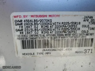 2010 Mitsubishi Outlander SE with VIN JA4AS3AW3AZ014906, listed as a Copart auction lot 46475185 with 127,310 mi miles and Salvage Title. Bid and sale history available at carsss.com. Image 13.