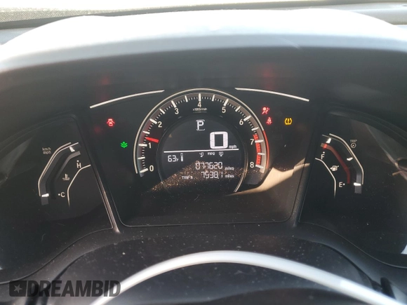 2017 Honda Civic Sedan LX with VIN 19XFC2F53HE008869, listed as a Copart auction lot 53561595 with 77,620 mi miles and Salvage Title. Bid and sale history available at carsss.com. Image 9.
