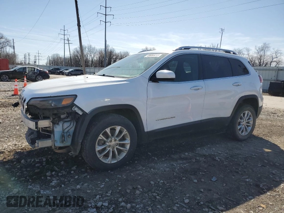 2019 Jeep Cherokee Latitude with VIN 1C4PJMCX5KD172807, listed as a Copart auction lot 48664415 with 128,396 mi miles and Salvage Title. Bid and sale history available at carsss.com. Image 1.