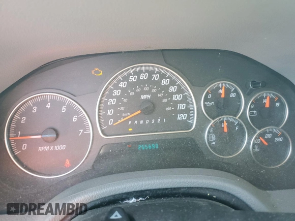 2006 GMC Envoy SLE with VIN 1GKDS13S362258903, listed as a Copart auction lot 53209035 with 255,693 mi miles and Salvage Title. Bid and sale history available at carsss.com. Image 9.