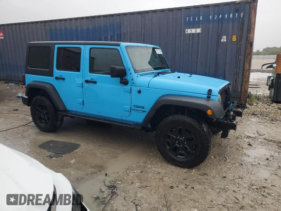 2018 Jeep Wrangler JK Unlimited Sport S with VIN 1C4BJWDG1JL868623, listed as a Copart auction lot 71317144 with 64,126 mi miles and Salvage Title. Bid and sale history available at carsss.com. Image 4.