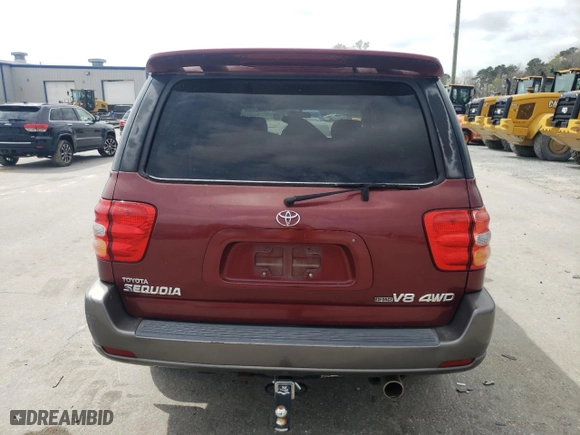 2003 Toyota Sequoia SR5 with VIN 5TDBT44A03S204583, listed as a Copart auction lot 49802095 with 220,613 mi miles and Salvage Title. Bid and sale history available at carsss.com. Image 6.