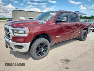 2019 Ram 1500 Big Horn with VIN 1C6RREFT6KN527145, listed as a Copart auction lot 63071305 with 97,483 mi miles and Salvage title. Bid and sale history available at DreamBid. Image 1.