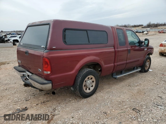2005 Ford Super Duty F-250 XL with VIN 1FTNX20545EB37395, listed as a Copart auction lot 47105785 with 138,364 mi miles and Salvage Title. Bid and sale history available at carsss.com. Image 3.