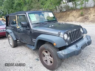 2017 Jeep Wrangler Unlimited Sport with VIN 1C4BJWDG4HL551980, listed as a IAAI auction lot 42621560 with 125,156 mi miles and . Bid and sale history available at DreamBid. Image 1.