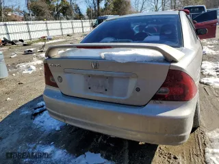 2002 Honda Civic LX with VIN 1HGEM21502L082038, listed as a Copart auction lot 45601295 with 222,047 mi miles and Salvage Title. Bid and sale history available at carsss.com. Image 6.