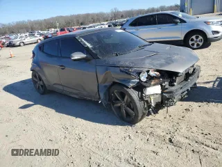 2015 Hyundai Veloster Turbo with VIN KMHTC6AEXFU249159, listed as a Copart auction lot 42161855 with 137,747 mi miles and Salvage title. Bid and sale history available at DreamBid. Image 4.