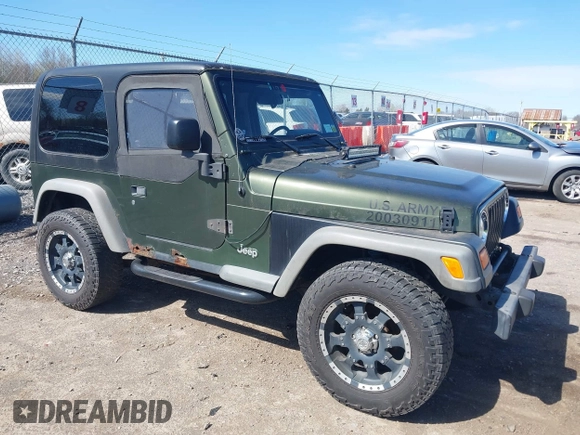 2006 Jeep Wrangler SE with VIN 1J4FA29116P763914, listed as a IAAI auction lot 42140140 with 107,161 mi miles. Bid and sale history available at carsss.com. Image 1.