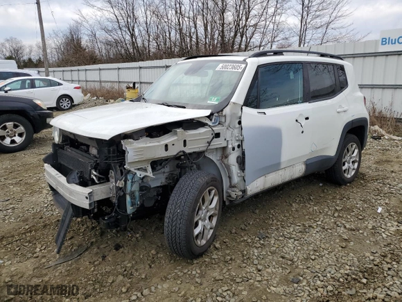 2015 Jeep Renegade Latitude with VIN ZACCJBBT8FPC10653, listed as a Copart auction lot 50023605 with 89,219 mi miles and Salvage Title. Bid and sale history available at carsss.com. Image 1.
