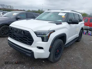 2023 Toyota Sequoia SR5 with VIN 7SVAAABA5PX007207, listed as a IAAI auction lot 41890449 with 17,290 mi miles. Bid and sale history available at carsss.com. Image 2.