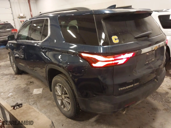 2022 Chevrolet Traverse LT Cloth with VIN 1GNEVGKW2NJ169057, listed as a IAAI auction lot 41615577 with 48,122 mi miles. Bid and sale history available at carsss.com. Image 3.