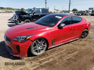 2022 Kia Stinger GT1 with VIN KNAE45LCXN6104896, listed as a Copart auction lot 70620744 with 44,171 mi miles and Salvage Title. Bid and sale history available at carsss.com. Image 1.
