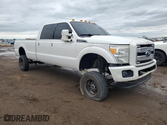 2016 Ford F-350 Platinum with VIN 1FT8W3BT4GEA03927, listed as a Copart auction lot 59504725 with Not provided miles and Salvage title. Bid and sale history available at DreamBid. Image 4.