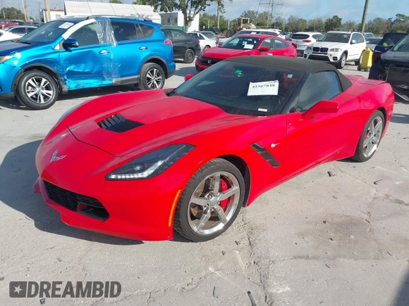 2015 Chevrolet Corvette 1LT with VIN 1G1YB3D7XF5124917, listed as a IAAI auction lot 41567848 with 104,886 mi miles. Bid and sale history available at carsss.com. Image 2.