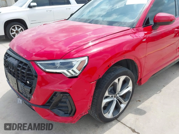 2022 Audi Q3 S line Premium Plus with VIN WA1EECF38N1019269, listed as a IAAI auction lot 42085737 with 40,982 mi miles and . Bid and sale history available at DreamBid. Image 18.