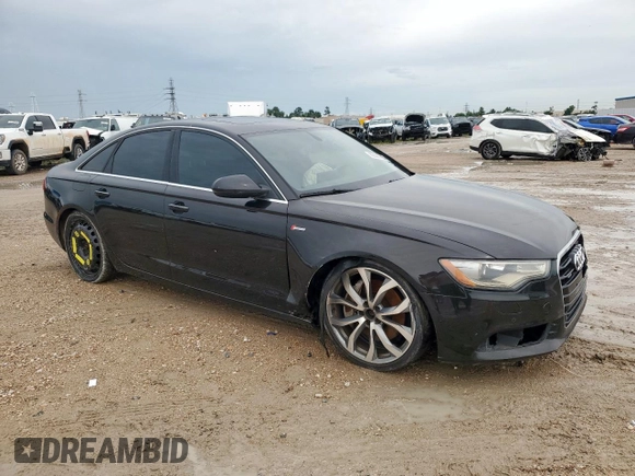 2013 Audi A6 Premium Plus with VIN WAUGGAFCXDN140922, listed as a Copart auction lot 60566865 with 179,570 mi miles and Clean title. Bid and sale history available at DreamBid. Image 4.