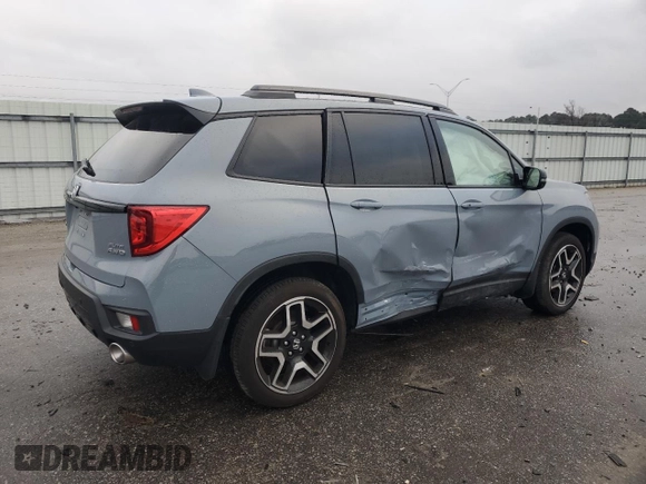 2023 Honda Passport Elite with VIN 5FNYF8H01PB015218, listed as a Copart auction lot 87325194 with 13,277 mi miles and Salvage Title. Bid and sale history available at carsss.com. Image 3.