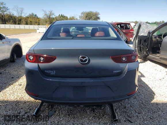 2025 Mazda 3 S Carbon Edition with VIN 3MZBPBCM2SM456593, listed as a Copart auction lot 47301665 with 3,404 mi miles and Clean Title. Bid and sale history available at DreamBid. Image 6.
