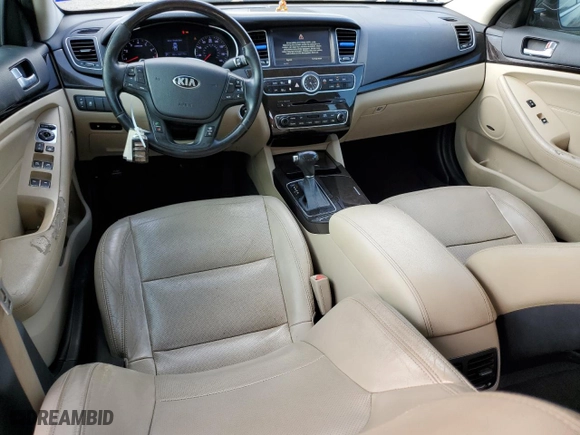 2014 Kia Cadenza Premium with VIN KNALN4D79E5118813, listed as a Copart auction lot 48371515 with 142,172 mi miles and Salvage Title. Bid and sale history available at carsss.com. Image 8.