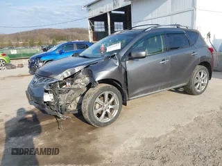 2013 Nissan Murano SL with VIN JN8AZ1MW5DW305483, listed as a IAAI auction lot 41754283 with 114,701 mi miles. Bid and sale history available at carsss.com. Image 2.