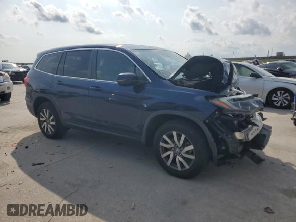 2019 Honda Pilot EX-L with VIN 5FNYF6H56KB039975, listed as a Copart auction lot 58671625 with Not provided miles and Salvage title. Bid and sale history available at DreamBid. Image 4.