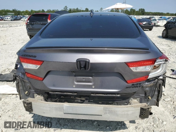 2019 Honda Accord Sport with VIN 1HGCV2E37KA010603, listed as a Copart auction lot 70978034 with 125,552 mi miles and Salvage title. Bid and sale history available at DreamBid. Image 6.