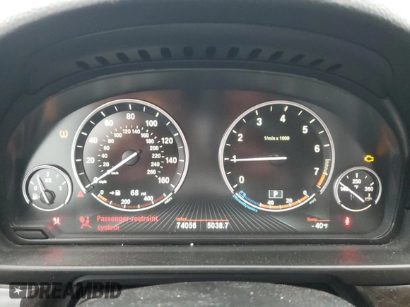 2014 BMW 5 Series 535i xDrive with VIN WBA5B3C54ED538450, listed as a Copart auction lot 48173485 with 74,056 mi miles and Salvage Title. Bid and sale history available at carsss.com. Image 9.
