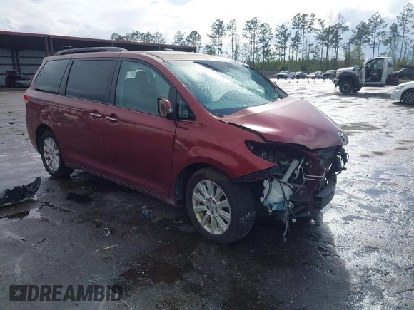 2013 Toyota Sienna XLE with VIN 5TDDK3DC0DS052412, listed as a IAAI auction lot 41850630 with Not Provided miles and . Bid and sale history available at DreamBid. Image 1.