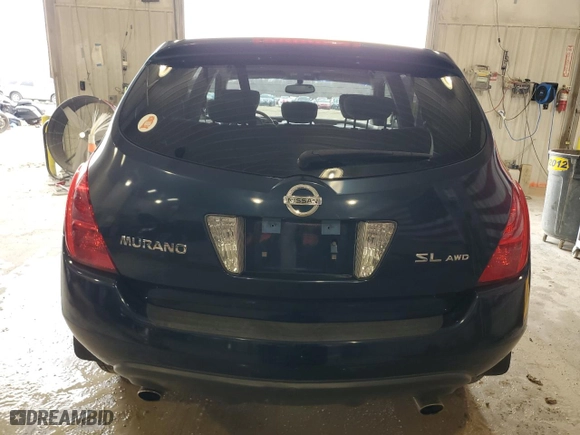 2005 Nissan Murano SE with VIN JN8AZ08W05W412009, listed as a Copart auction lot 83227334 with 146,257 mi miles and Clean Title. Bid and sale history available at carsss.com. Image 6.