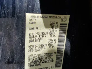 2011 Nissan Titan SL с VIN 1N6AA0EC0BN305280, выставлен на аукционе Copart как лот 54506785 с пробегом 284 074 миль миль и Списание • Salvage title. История ставок и продаж доступна на DreamBid. Изображение 12.
