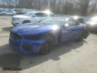 2024 BMW M8 Competition with VIN WBSDZ0C04RCR21242, listed as a Copart auction lot 49249175 with 5,071 mi miles and Salvage Title. Bid and sale history available at carsss.com. Image 1.