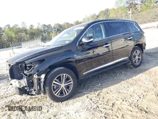2018 Infiniti QX60 with VIN 5N1DL0MM7JC534372, listed as a Copart auction lot 50171595 with 45,508 mi miles and Salvage Title. Bid and sale history available at carsss.com. Image 1.