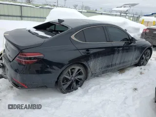 2023 Genesis G70 3.3T with VIN KMTG54TE5PU122081, listed as a Copart auction lot 45545305 with 17,674 mi miles and Salvage Title. Bid and sale history available at DreamBid. Image 3.
