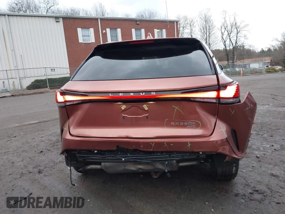 2023 Lexus RX 350h with VIN 2T2BBMCAXPC018936, listed as a IAAI auction lot 41027968 with 20,669 mi miles and . Bid and sale history available at DreamBid. Image 17.