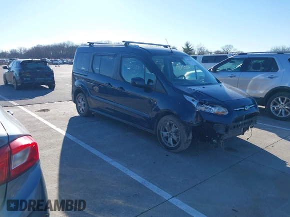 2015 Ford Transit Connect Wagon Titanium with VIN NM0GE9G75F1177148, listed as a IAAI auction lot 41035037 with 139,205 mi miles. Bid and sale history available at carsss.com. Image 1.