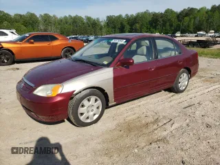 2002 Honda Civic EX with VIN 2HGES26742H561320, listed as a Copart auction lot 54975895 with 102,177 mi miles and Clean Title. Bid and sale history available at DreamBid. Image 1.