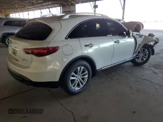 2015 Infiniti QX70 with VIN JN8CS1MU5FM381036, listed as a Copart auction lot 54107975 with Not Provided miles and Salvage Title. Bid and sale history available at DreamBid. Image 3.