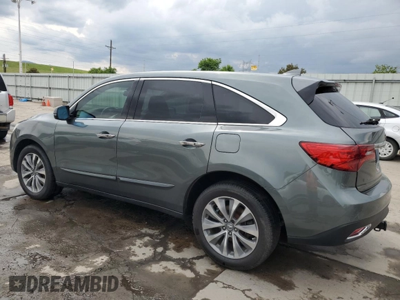 2014 Acura MDX Technology with VIN 5FRYD4H48EB027573, listed as a Copart auction lot 58791185 with 172,694 mi miles and Salvage title. Bid and sale history available at DreamBid. Image 2.