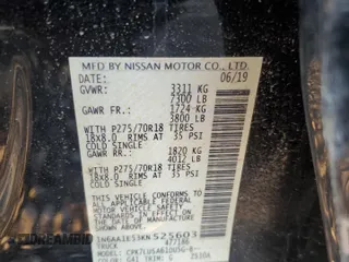 2019 Nissan Titan Pro-4X z VIN 1N6AA1E53KN525603, wystawiony jako Copart lot #77336264 z przebiegiem 64 507 mil mil oraz Szkoda całkowita • Salvage title. Historia ofert i sprzedaży dostępna na DreamBid. Obrazek 14.