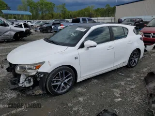 2014 Lexus CT 200h with VIN JTHKD5BH2E2207240, listed as a Copart auction lot 52705015 with 105,758 mi miles and Salvage Title. Bid and sale history available at DreamBid. Image 1.