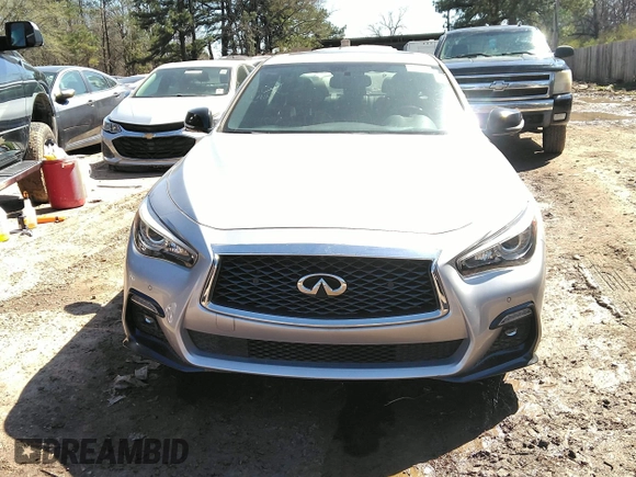 2020 Infiniti Q50 Red Sport 400 with VIN JN1FV7AP2LM630098, listed as a IAAI auction lot 41828404 with 33,962 mi miles and . Bid and sale history available at DreamBid. Image 12.