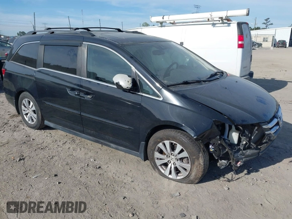 2015 Honda Odyssey EX-L with VIN 5FNRL5H65FB088106, listed as a IAAI auction lot 41880915 with 176,539 mi miles and . Bid and sale history available at carsss.com. Image 1.