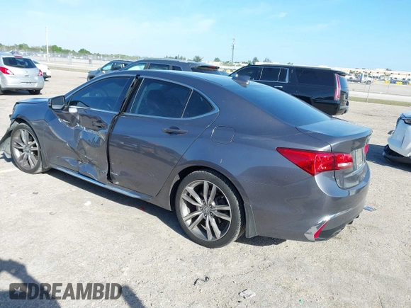 2020 Acura TLX w/Technology Pkg with VIN 19UUB2F45LA003302, listed as a IAAI auction lot 41738499 with 51,835 mi miles. Bid and sale history available at carsss.com. Image 3.