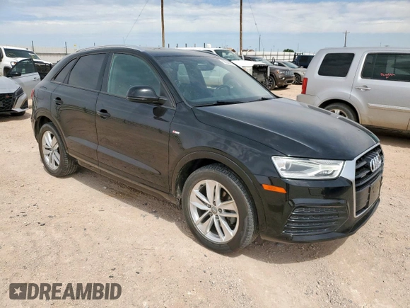 2018 Audi Q3 Premium with VIN WA1ECCFS7JR008837, listed as a Copart auction lot 56244185 with 90,846 mi miles and Salvage title. Bid and sale history available at DreamBid. Image 4.