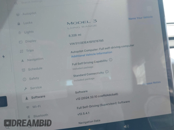 2025 Tesla Model 3 Long Range z VIN 5YJ3E1EA1SF876795, wystawiony jako IAAI lot #41967853 z przebiegiem 8 328 mil mil oraz . Historia ofert i sprzedaży dostępna na DreamBid. Obrazek 16.