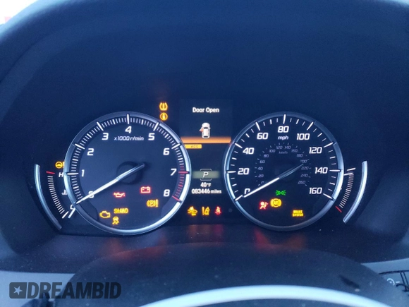 2018 Acura MDX with VIN 5J8YD4H3XJL026054, listed as a Copart auction lot 85116854 with 83,446 mi miles and Salvage Title. Bid and sale history available at DreamBid. Image 9.