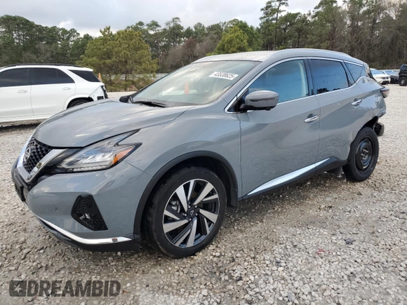 2023 Nissan Murano SL with VIN 5N1AZ2CJ7PC118125, listed as a Copart auction lot 43538625 with 12,381 mi miles and Salvage Title. Bid and sale history available at DreamBid. Image 1.