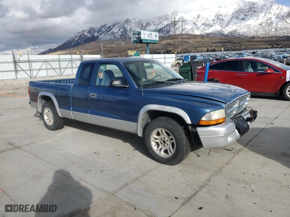 2004 Dodge Dakota SLT with VIN 1D7GL42N14S527972, listed as a Copart auction lot 86841454 with 150,784 mi miles and Salvage Title. Bid and sale history available at carsss.com. Image 4.