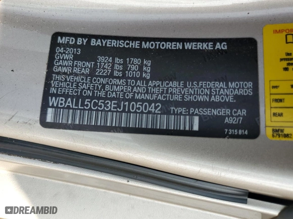 2014 BMW Z4 sDrive28i with VIN WBALL5C53EJ105042, listed as a Copart auction lot 79021534 with 0 mi miles and Salvage Title. Bid and sale history available at carsss.com. Image 12.