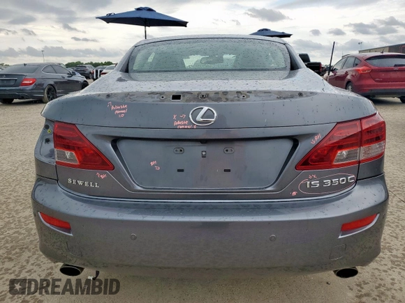 2012 Lexus IS 350 C с VIN JTHFE2C20C2507458, выставлен на аукционе Copart как лот 58151625 с пробегом 65 771 миль миль и Списание • Salvage title. История ставок и продаж доступна на DreamBid. Изображение 6.